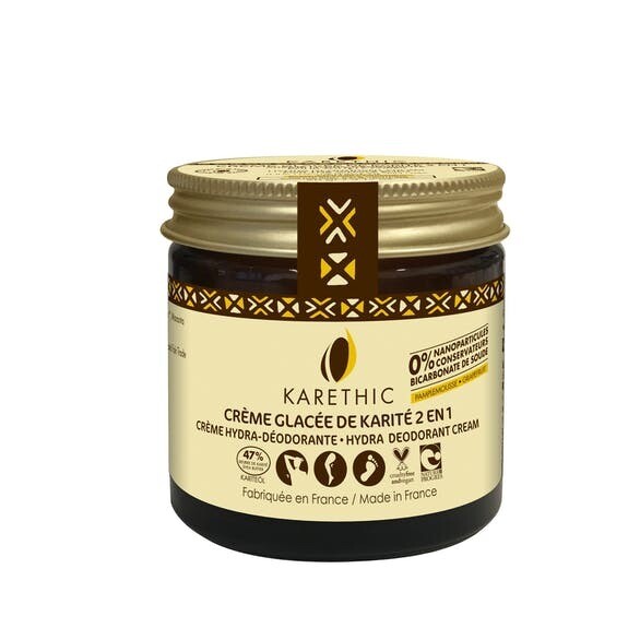 Baume crème glacée 2 en 1 hydrate déodorante Karité 100ml
