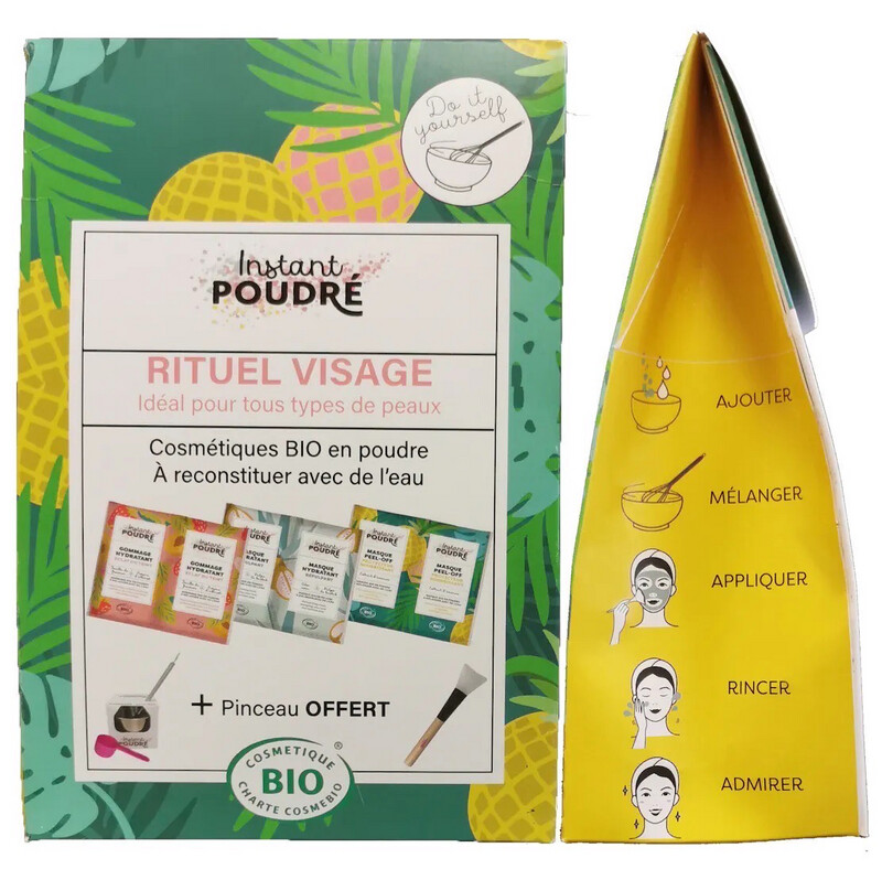 Coffret Rituel Beauté.  masque en poudre et Gommage
