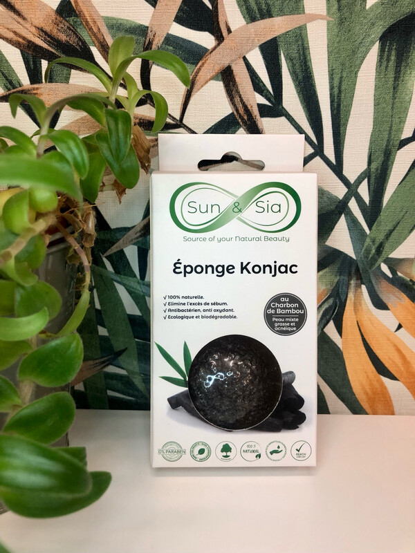 Éponge de Konjac au Charbon