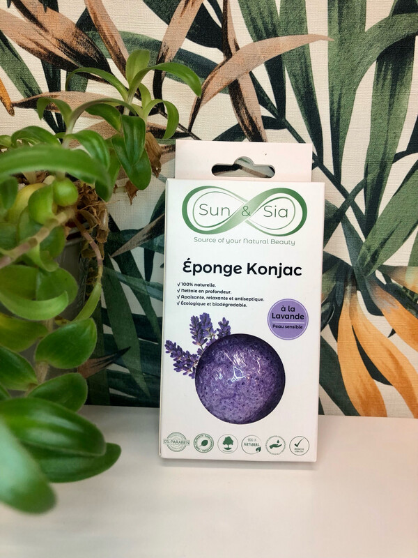 Éponge de Konjac lavande