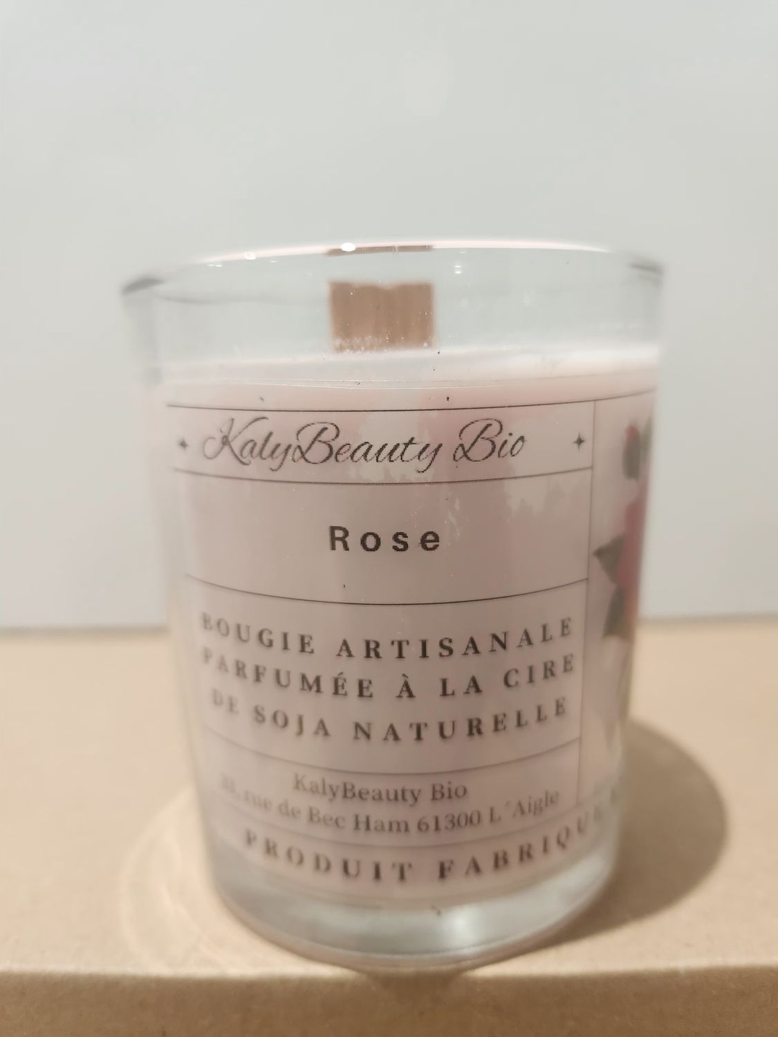 Bougie Artisanal Rose