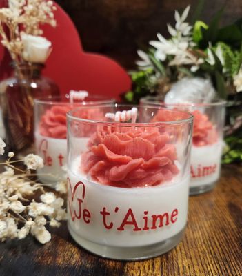 Bougie Artisanale Je t'aime