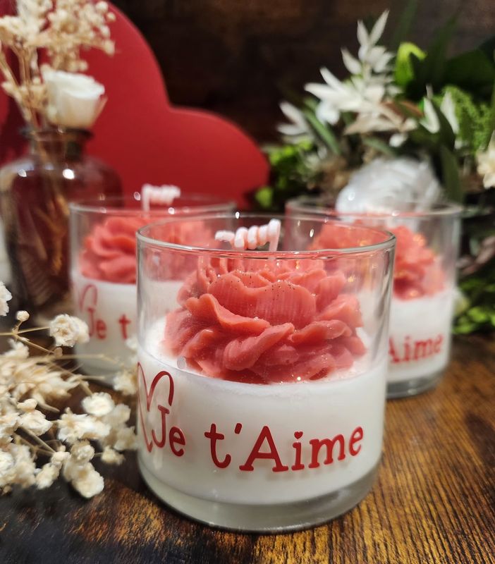 Bougie Artisanale Je t'aime