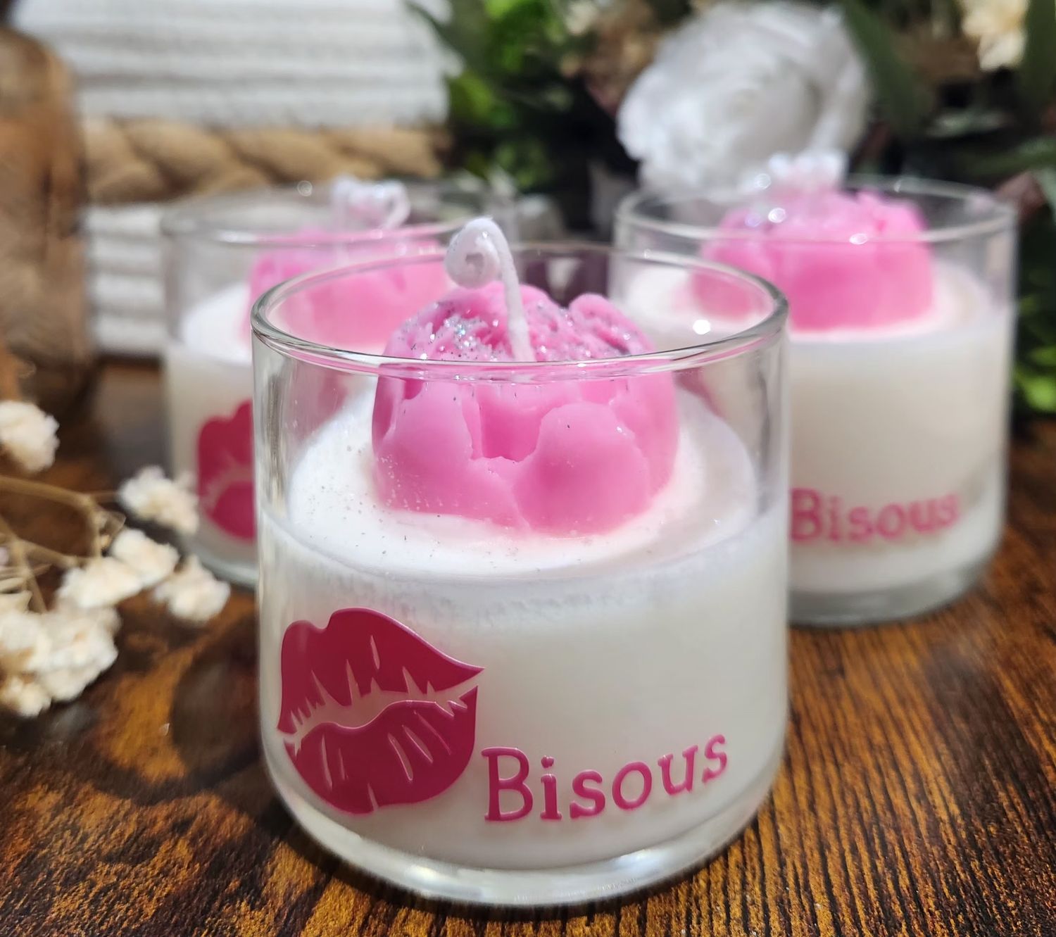 Bougie Artisanale Bisous Vanille Bougie Artisanale Bisous Vanille