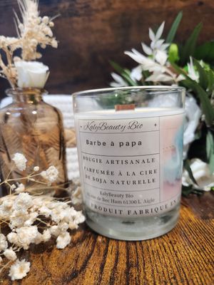 Bougie Artisanale Barbe à Papa