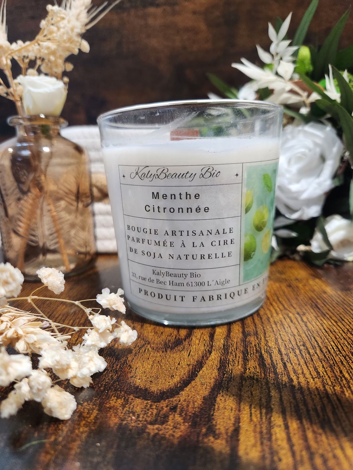 Bougie Artisanale Menthe Citronnée Bougie Artisanale Menthe Citronnée