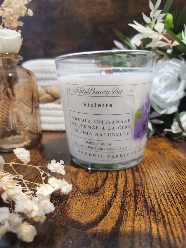 Bougie Artisanale Violette
