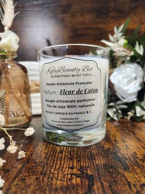 Bougie Artisanale  Fleur de Coton 