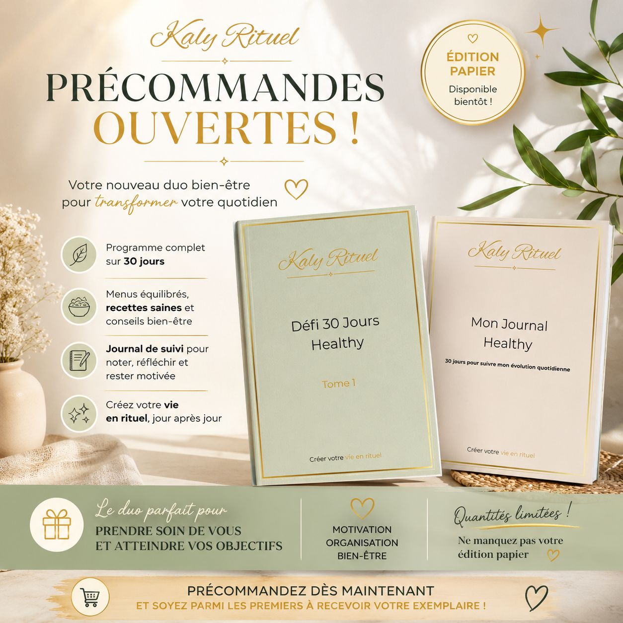 Pack Précommande Défi 30 Jours Healthy + Journal Healthy OFFERT Pack Précommande Défi 30 Jours Healthy + Journal Healthy OFFERT