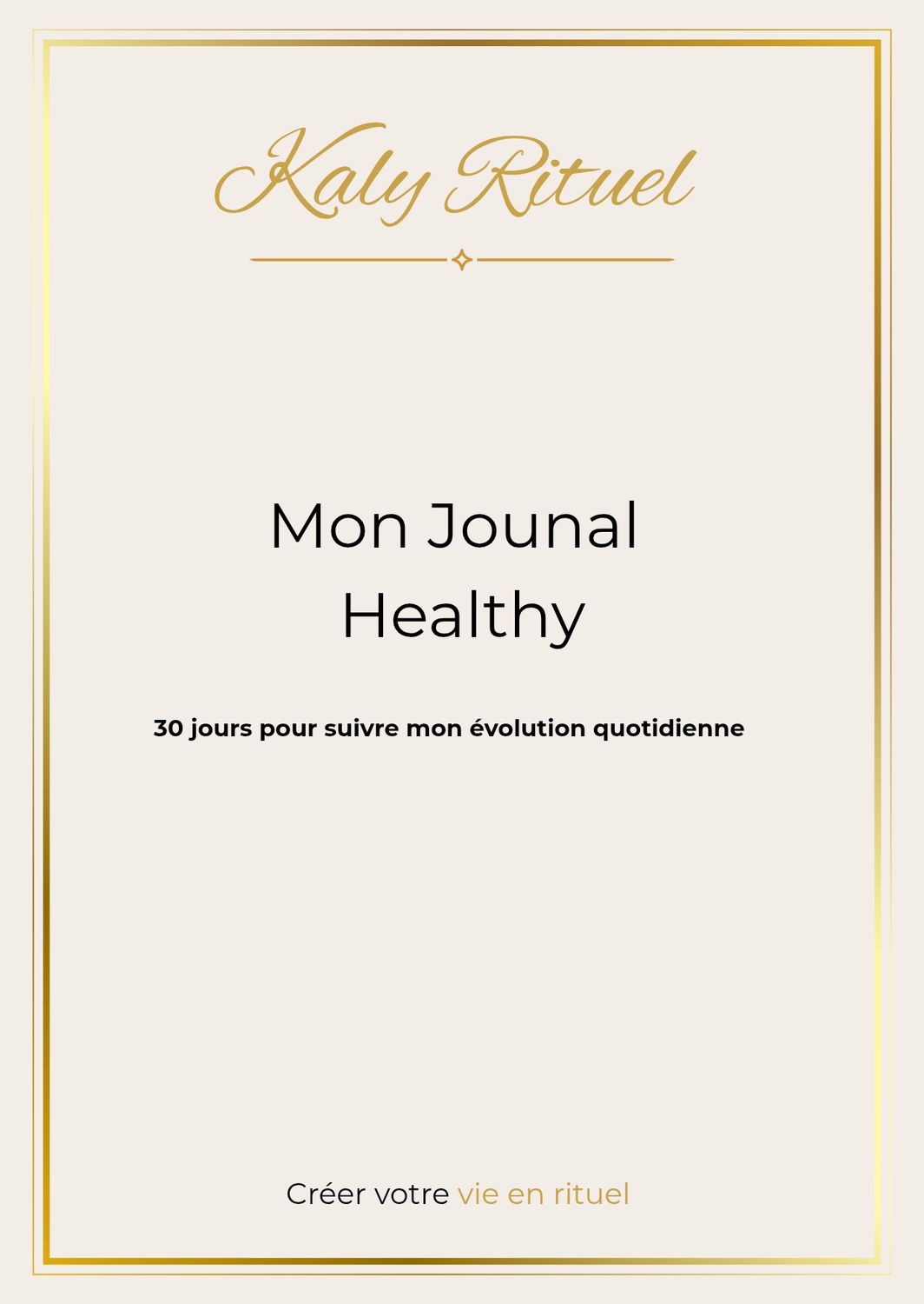 Mon Journal Healthy Livre