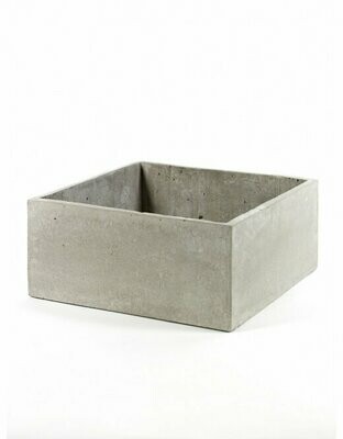 CEMENTPOT MET GATEN VIERKANT