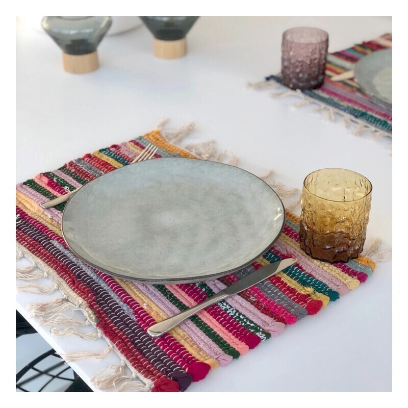 PLACEMAT - MET FRANJES (SET VAN 2)