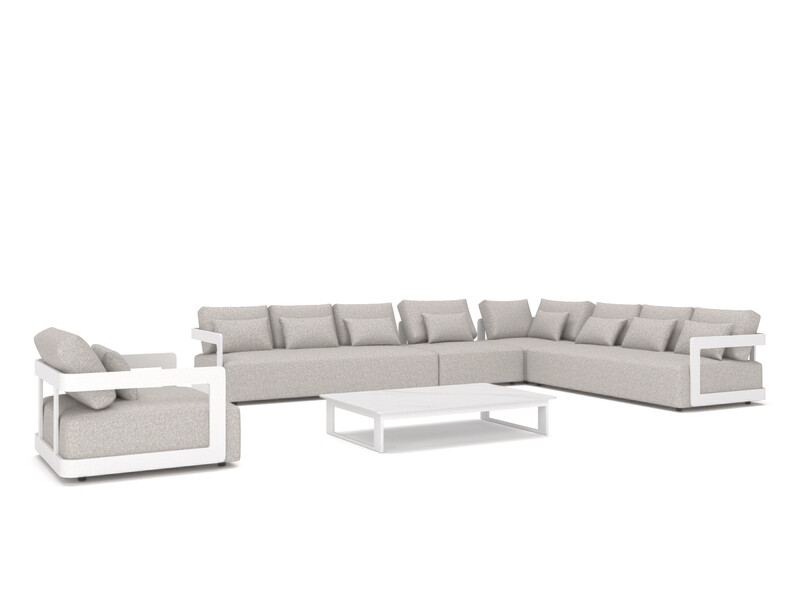 RAFA LOUNGESET - ALUMINIUM - grijs
