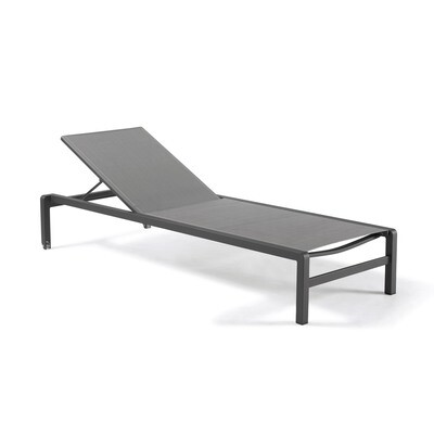 GABANA SUNLOUNGER, Kleur: CHARCOAL FRAME COLOR -  LIGHT GREY SEAT COLOR