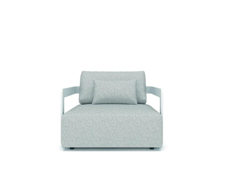 RAFA LOUNGE CHAIR - ALUMINIUM - wit