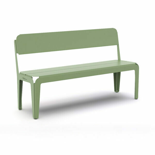 BENDED BENCH WITH BACKREST, Kleur: Pale Green
