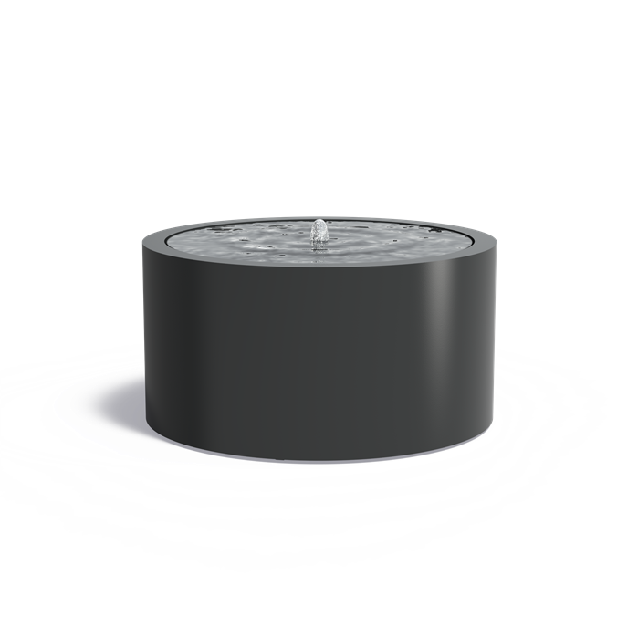 WATERTAFEL - ZWART GELAKT (aluminium) WATERTAFEL - ZWART GELAKT (aluminium), Maat: (1 fountain + LED) 1450x750