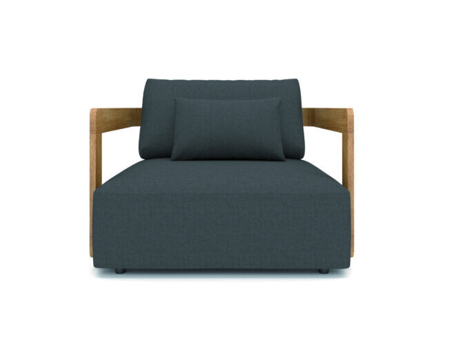 RAFA LOUNGE CHAIR - TEAK - ZWART RAFA LOUNGE CHAIR - TEAK - ZWART