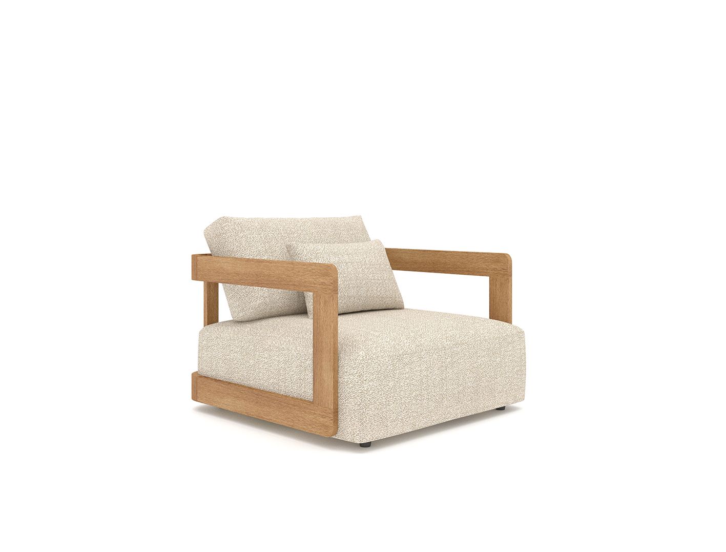 RAFA LOUNGESET - TEAK - ecru, Artikel: 1-SEAT