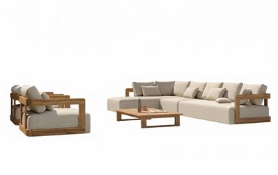 RAFA LOUNGESET - TEAK - ecru RAFA LOUNGESET - TEAK - ecru