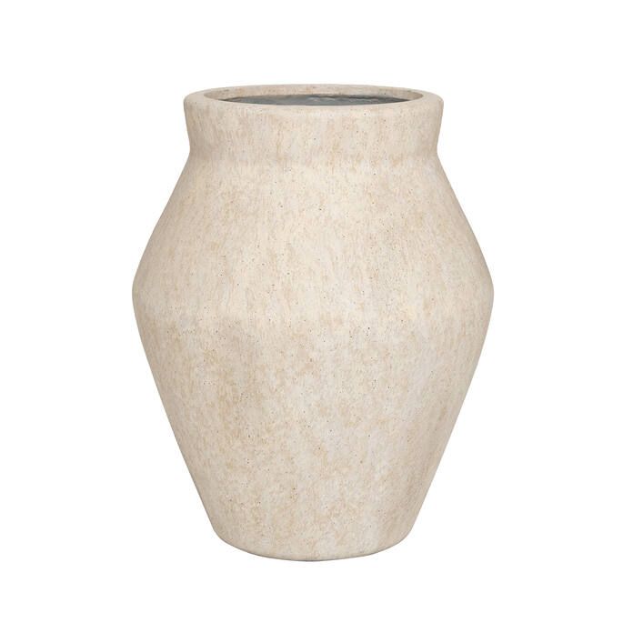 FLEURI HIGH PLANTER - travertine beige FLEURI HIGH PLANTER - travertine beige