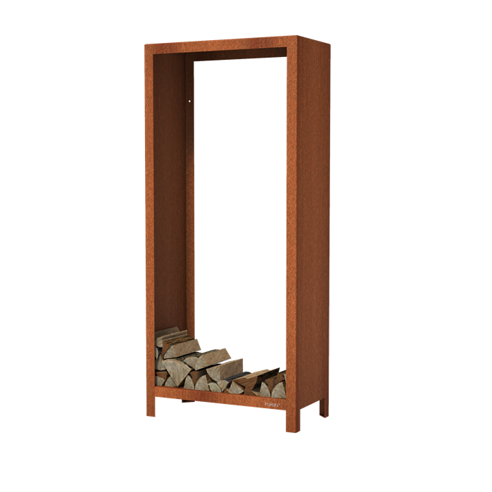 HOUTOPSLAG - CORTENSTAAL, Maat: L800mm x B400mm x H1800 mm