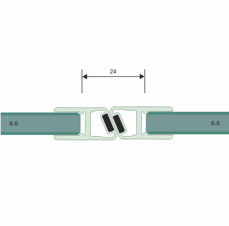 Magndetdichtung 180° für 6 + 8mm - Länge = 2500 Magndetdichtung 180° für 6 + 8mm - Länge = 2500