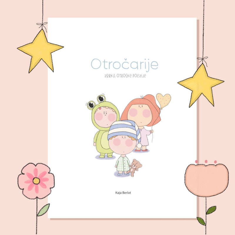 Knjigica Otročarije, zbirka otroške poezije, trda vezava