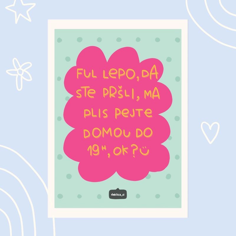 Plakat 'Pejte domov', A2 (42 x 59,4  cm)
