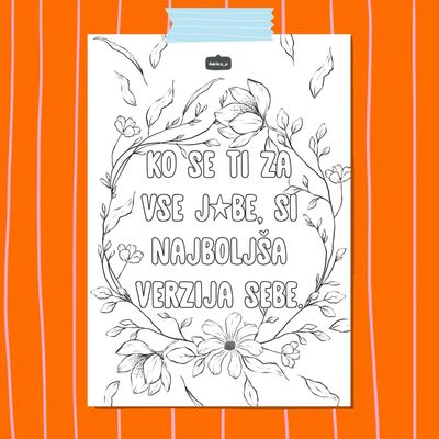 Plakat A2 ‘Naj verzija sebe’ POBARVANKA