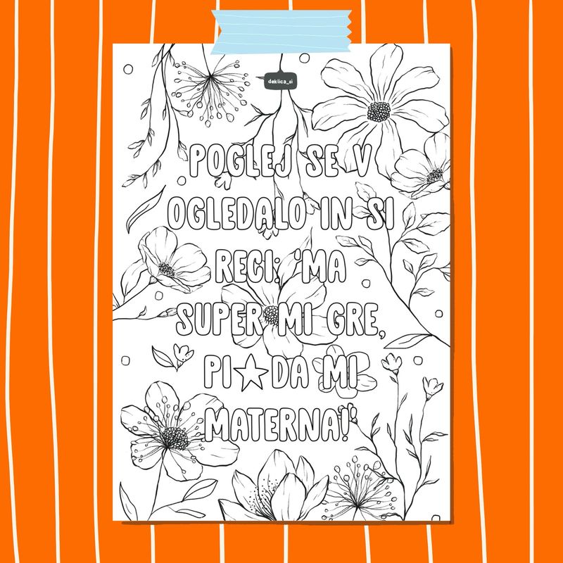 Print ‘Super mi gre’ POBARVANKA (A4, 350g papir)