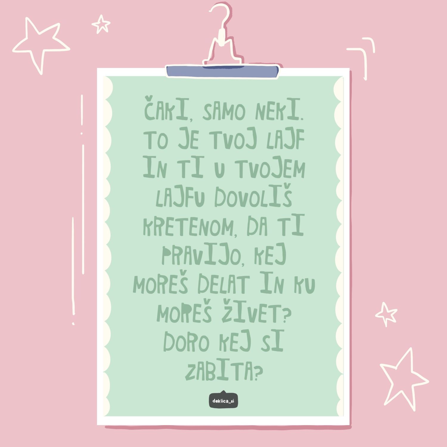 Print ‘Tvoj lajf’ (A4 format, 350g papir, s certifikatom pristnosti)