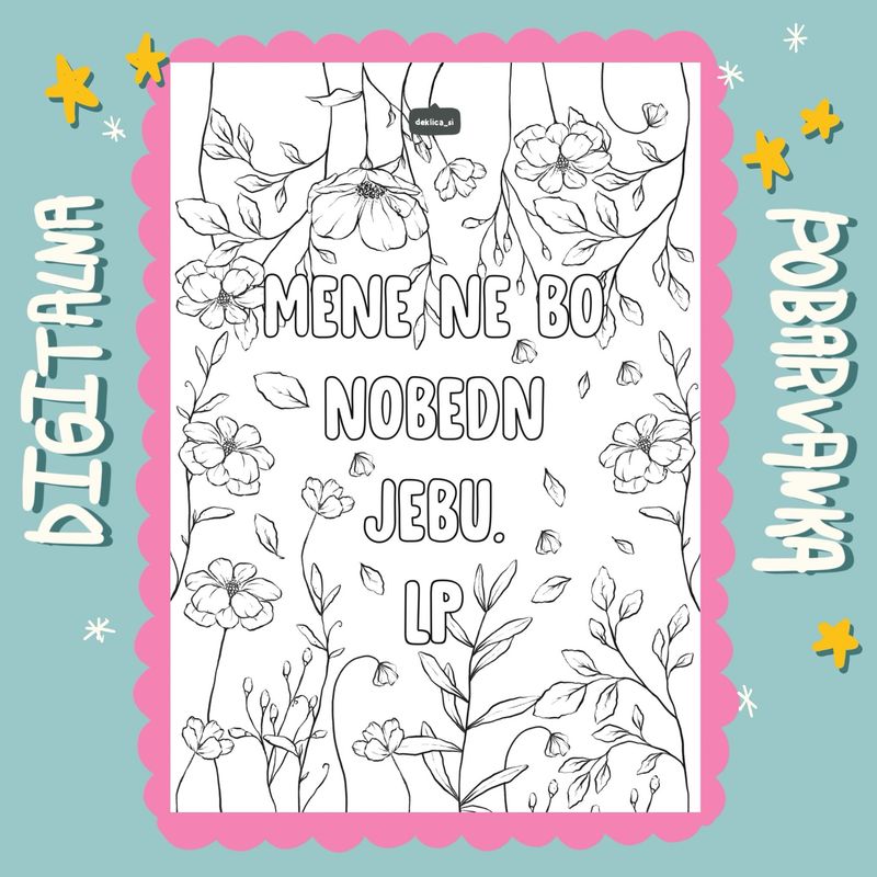 Digitalna POBARVANKA ‘Ne me jebat’