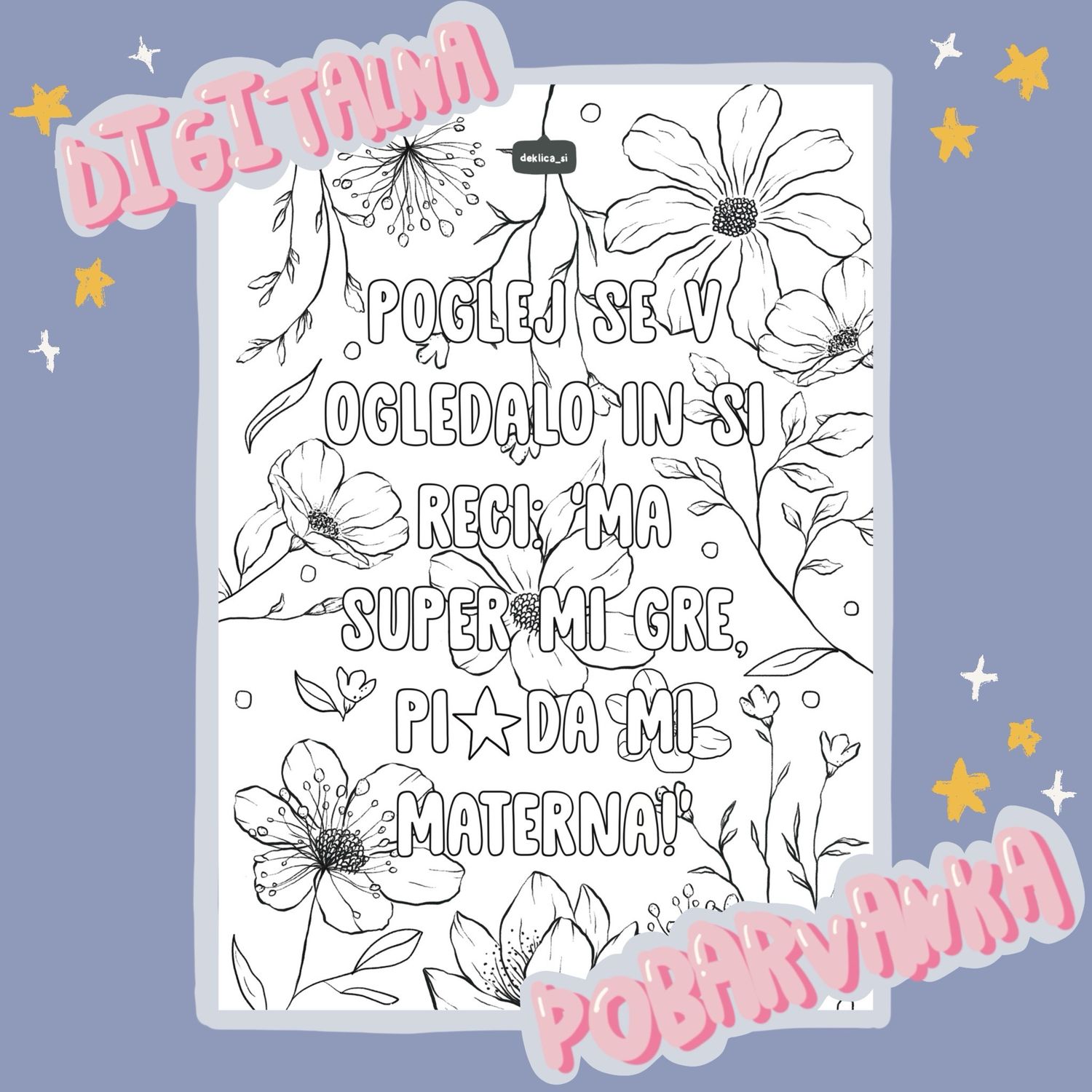 Digitalna POBARVANKA ‘Super mi gre’