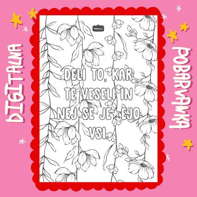 Digitalna POBARVANKA ‘Kar te veseli’