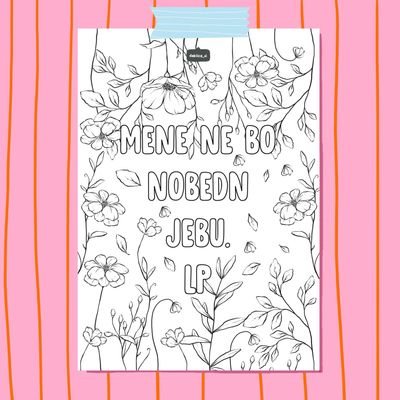 Plakat ‘Ne me jebat’ (POBARVANKA)