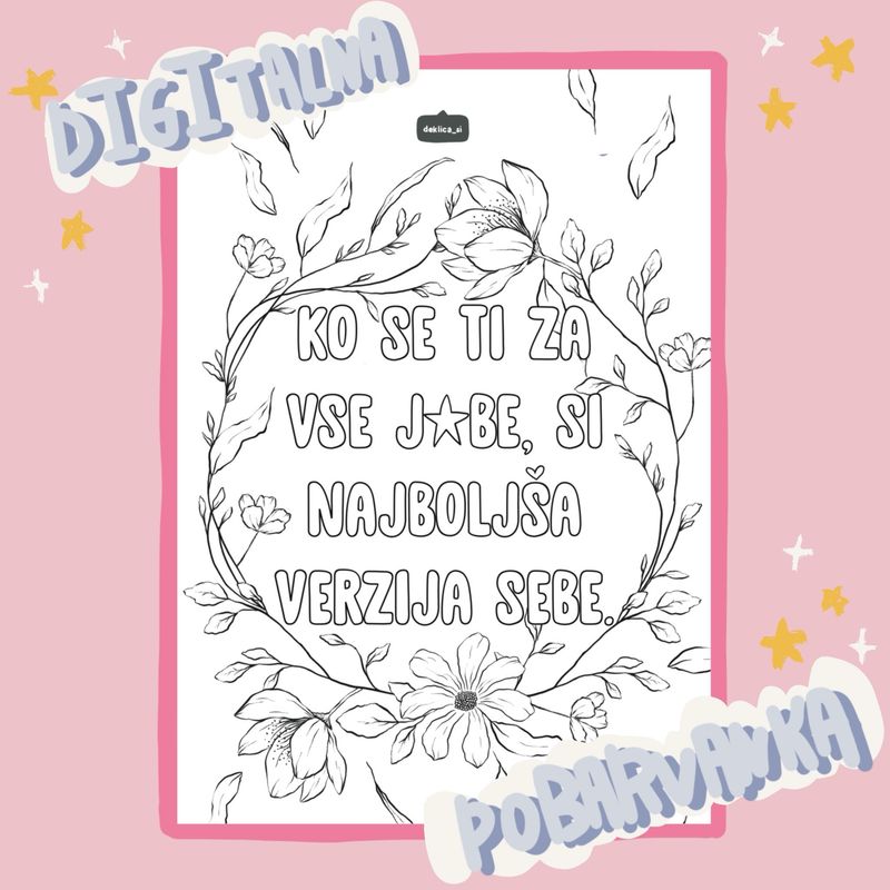 Digitalna POBARVANKA ‘Naj verzija sebe’