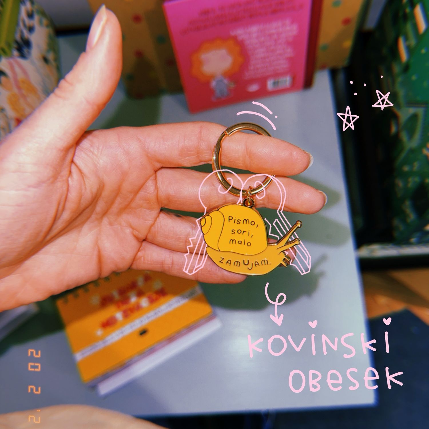 Kovinski obesek POLŽEK 🐌