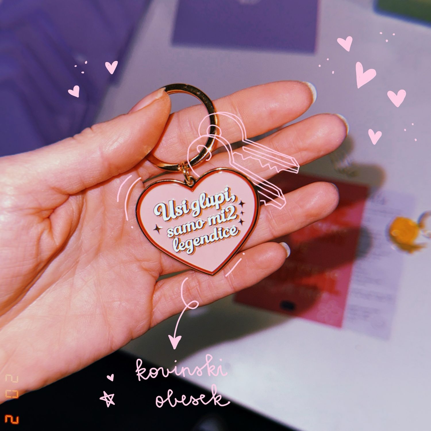 Kovinski obesek ‘MI2 LEGENDICE’ 💕