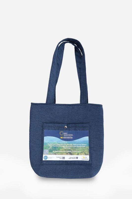 Padded polyester fabric tote bag
