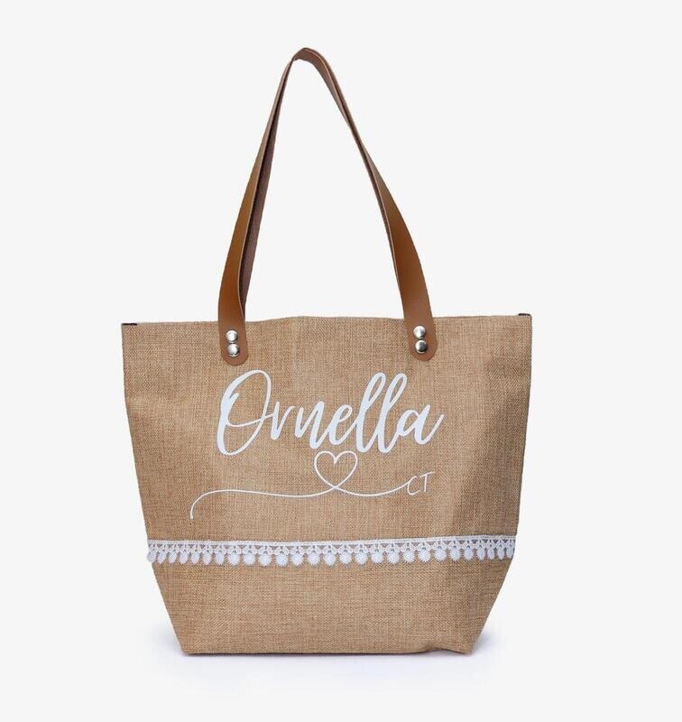 Jute tote bag ( Personalised )