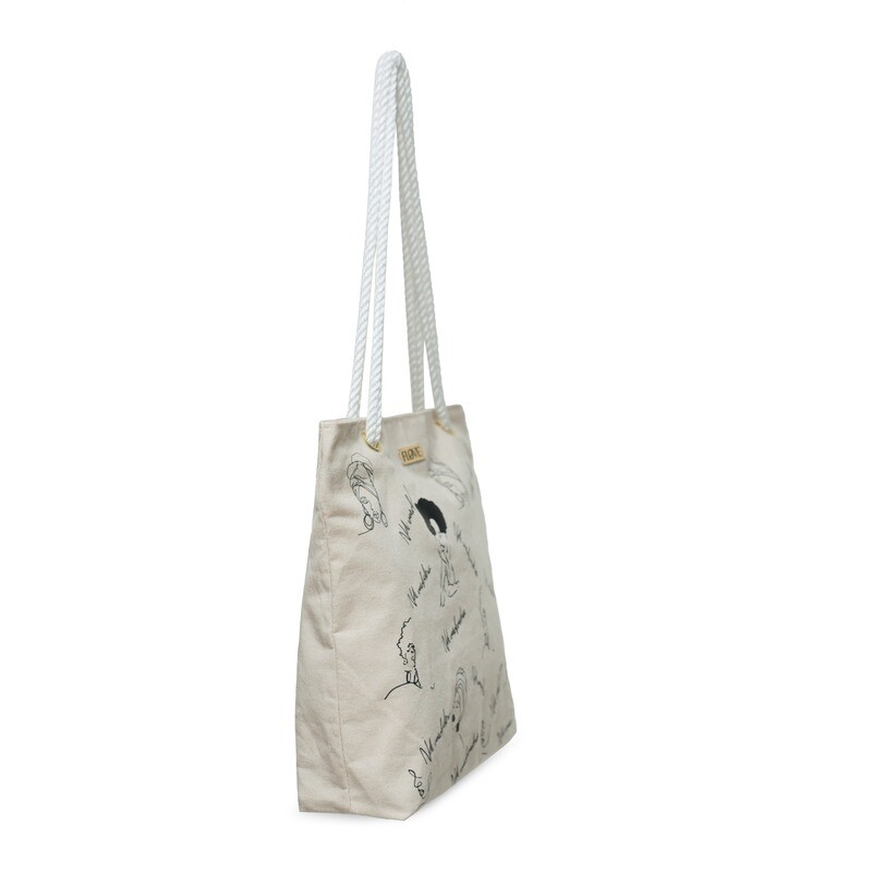 Ndi Umukobwa Canvas Tote Bag  (BEIGE)