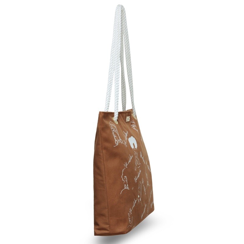 Ndi Umukobwa Canvas Tote Bag (BROWN)