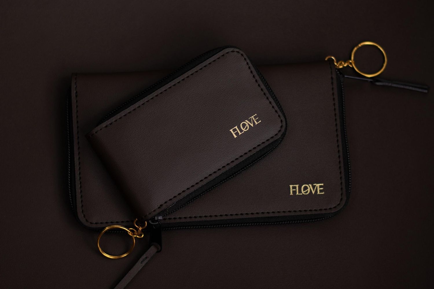 Bi Fold wallet Sets (BROWN)