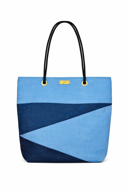 Denim Tote Bag (zigzag)