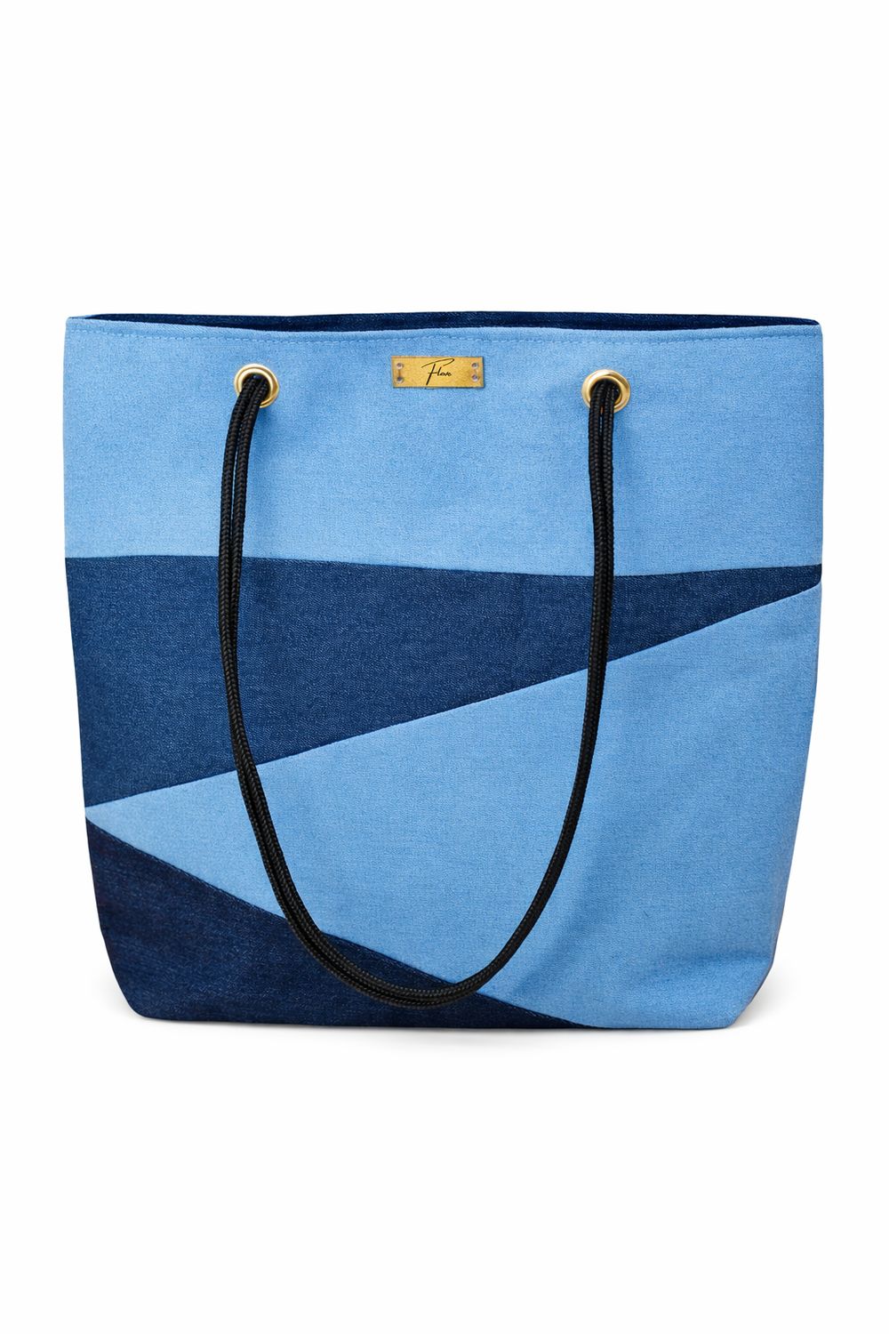 Denim Tote Bag (zigzag)