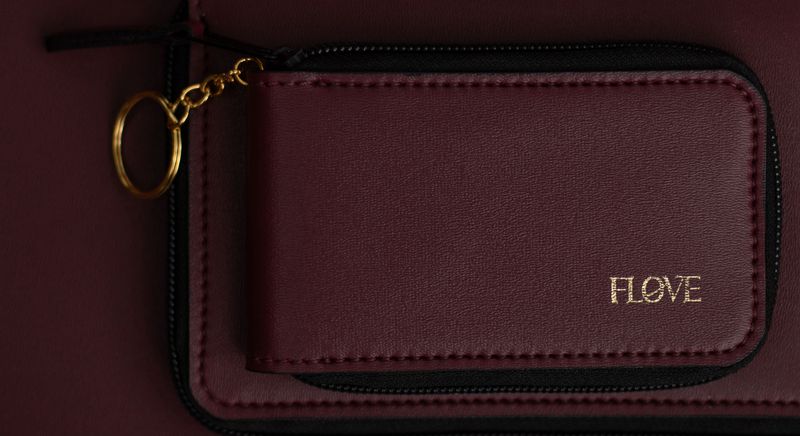 Mini Bi-fold Wallet (Maroon)