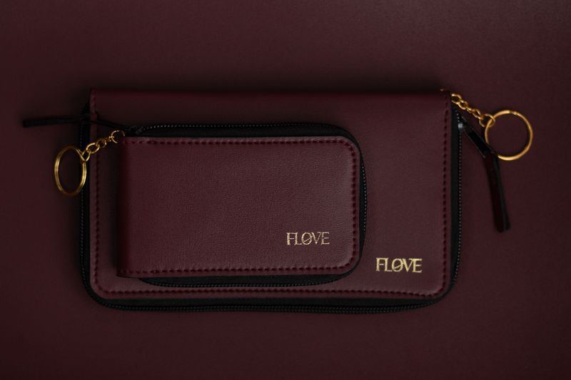 Bi fold Wallet Set ( Maroon)