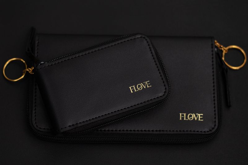 Bi-fold Wallet Set ( Black)