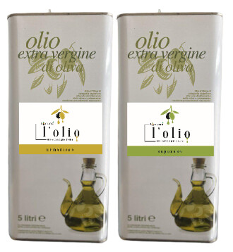 L&#39;Olio extravergine d&#39;oliva EVO 
&quot;ARMONIOSO&quot; e &quot;SAPOROSO&quot;
Lattina da litri 5 (spedizione inclusa)